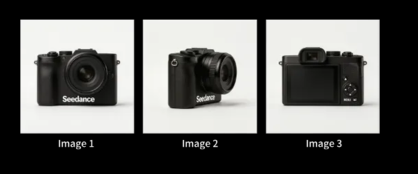 Three camera reference images labeled Image 1, Image 2, and Image 3